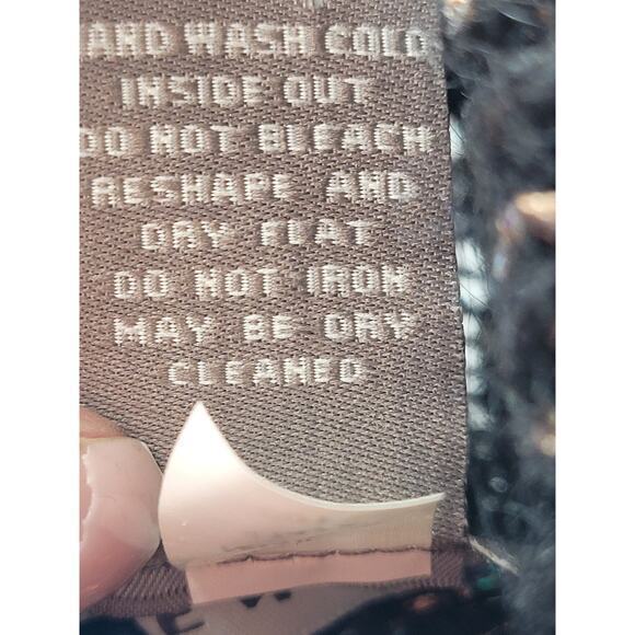 Kenar Black Gold Sequin Knit Cowl Collar Sleeveless Pullover Glam Sweater - Picture 10 of 12